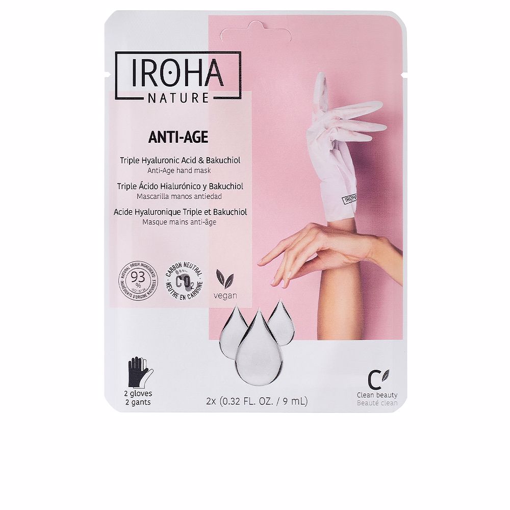 Iroha Mascarilla Guantes Manos Antiedad Triple Ácido Hialuronico