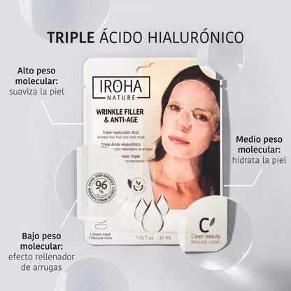 Iroha Mascarilla Tisu Triple Ácido Hialurónico